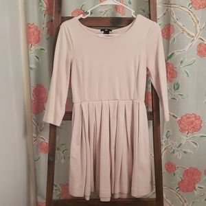 Blush three quarter sleeve dress.